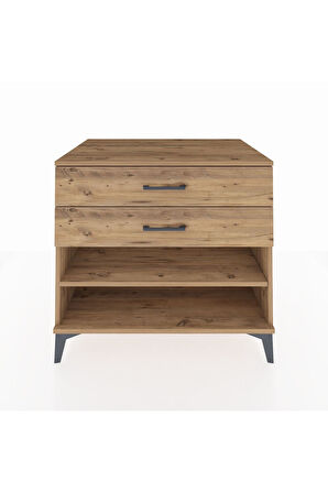 Kronos Şifonyer Tek Raflı 2 Çekmeceli 88x59x80 Çam-Çam