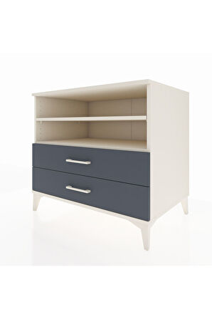 Kronos Şifonyer 2 Raflı 2 Çekmeceli 88x59x80 Aytaşı-Antrasit