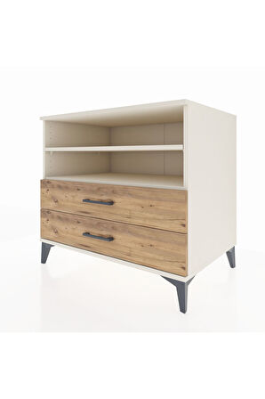 Kronos Şifonyer 2 Raflı 2 Çekmeceli 88x59x80 Aytaşı-Çam