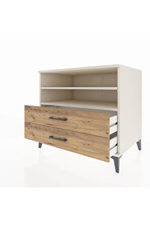 Kronos Şifonyer 2 Raflı 2 Çekmeceli 88x59x80 Aytaşı-Çam