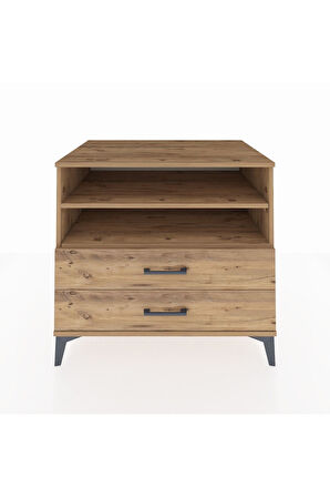 Kronos Şifonyer 2 Raflı 2 Çekmeceli 88x59x80 Çam-Çam