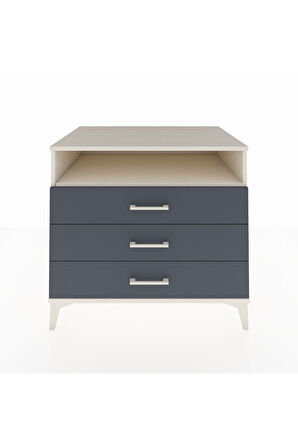 Kronos Şifonyer Tek Raflı 3 Çekmeceli 88x59x80 Aytaşı-Antrasit