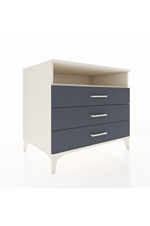 Kronos Şifonyer Tek Raflı 3 Çekmeceli 88x59x80 Aytaşı-Antrasit