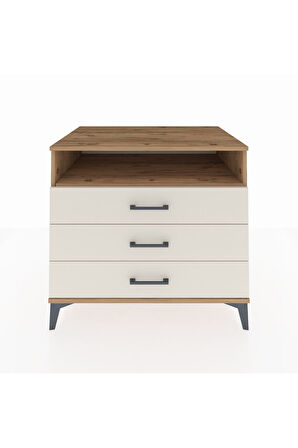 Kronos Şifonyer Tek Raflı 3 Çekmeceli 88x59x80 Çam-Aytaşı