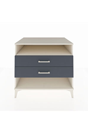 Kronos Şifonyer Tek Raflı 2 Çekmeceli 88x59x80 Aytaşı-Antrasit