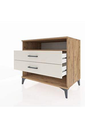 Kronos Şifonyer Tek Raflı 2 Çekmeceli 88x59x80 Çam-Aytaşı