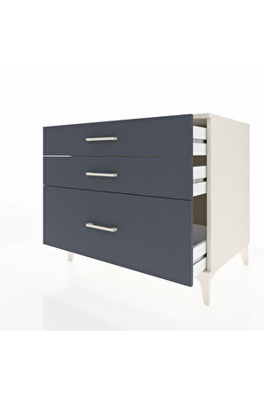 Kronos Şifonyer 3 Çekmeceli 88x59x80 Aytaşı-Antrasit