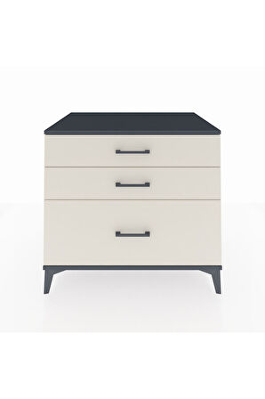 Kronos Şifonyer 3 Çekmeceli 88x59x80 Antrasit-Aytaşı