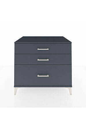 Kronos Şifonyer 3 Çekmeceli 88x59x80 Antrasit-Antrasit