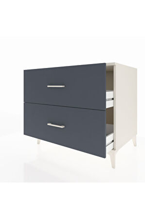 Kronos Şifonyer 2 Çekmeceli 88x59x80 Aytaşı-Antrasit