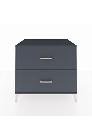 Kronos Şifonyer 2 Çekmeceli 88x59x80 Antrasit-Antrasit