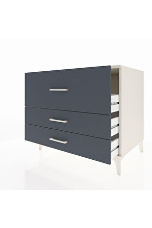 Kronos Şifonyer 3 Çekmeceli 88x59x80 Aytaşı-Antrasit