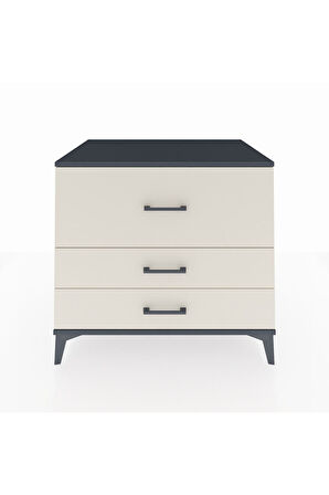 Kronos Şifonyer 3 Çekmeceli 88x59x80 Antrasit-Aytaşı