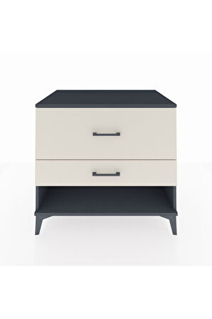 Kronos Şifonyer 2 Çekmeceli 88x59x80 Antrasit-Aytaşı