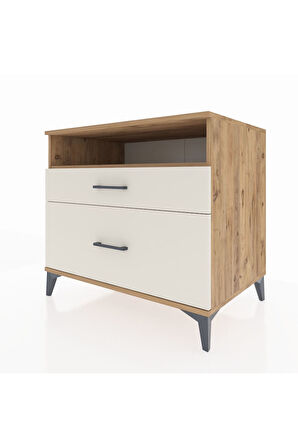 Kronos Şifonyer Tek Raflı 2 Çekmeceli 88x59x80 Çam-Aytaşı
