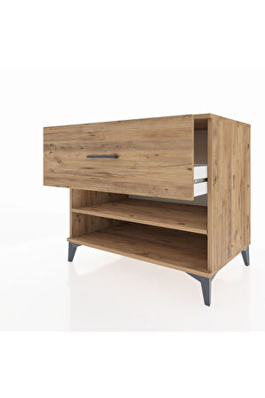 Kronos Şifonyer Tek Raflı Tek Çekmeceli 88x59x80 Çam-Çam
