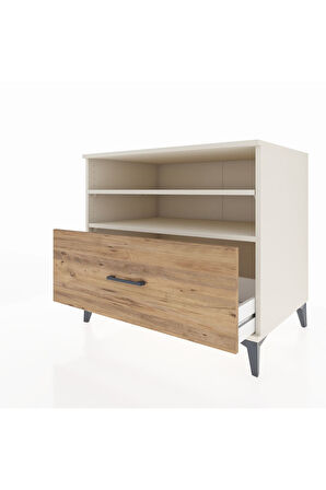 Kronos Şifonyer 2 Raflı Tek Çekmeceli 88x59x80 Aytaşı-Çam