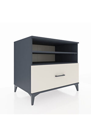 Kronos Şifonyer 2 Raflı Tek Çekmeceli 88x59x80 Antrasit-Aytaşı