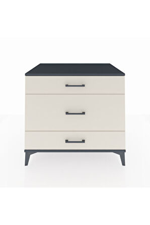 Kronos Şifonyer 3 Çekmeceli 88x59x80 Antrasit-Aytaşı