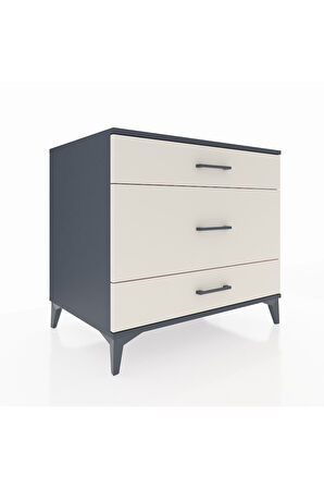 Kronos Şifonyer 3 Çekmeceli 88x59x80 Antrasit-Aytaşı