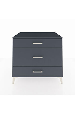 Kronos Şifonyer 3 Çekmeceli 88x59x80 Antrasit-Antrasit