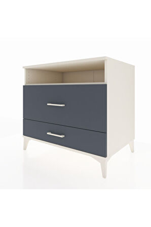 Kronos Şifonyer Tek Raflı 2 Çekmeceli 88x59x80 Aytaşı-Antrasit