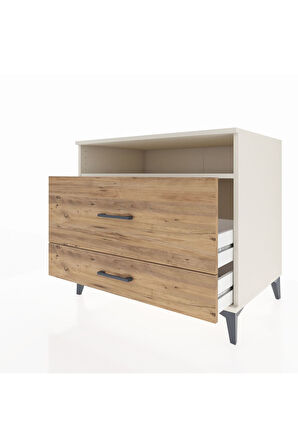 Kronos Şifonyer Tek Raflı 2 Çekmeceli 88x59x80 Aytaşı-Çam