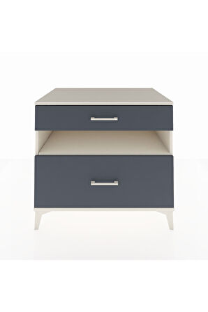 Kronos Şifonyer Tek Raflı 2 Çekmeceli 88x59x80 Aytaşı-Antrasit