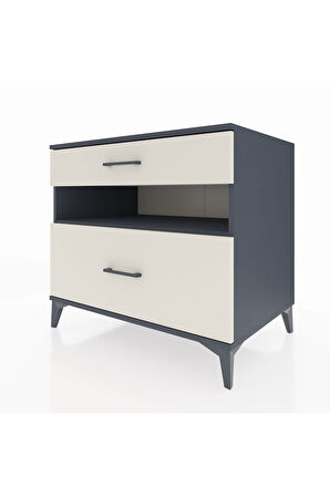 Kronos Şifonyer Tek Raflı 2 Çekmeceli 88x59x80 Antrasit-Aytaşı