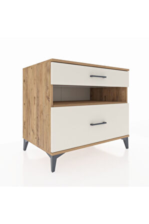 Kronos Şifonyer Tek Raflı 2 Çekmeceli 88x59x80 Çam-Aytaşı
