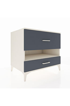 Kronos Şifonyer Tek Raflı 2 Çekmeceli 88x59x80 Aytaşı-Antrasit