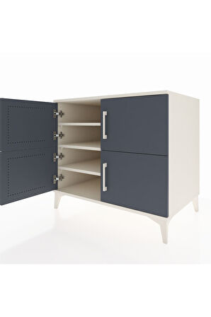 Kronos Şifonyer 3 Raflı 4 Kapaklı 88x59x80 Aytaşı-Antrasit