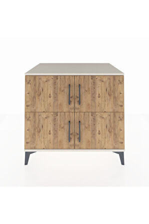 Kronos Şifonyer 3 Raflı 4 Kapaklı 88x59x80 Aytaşı-Çam