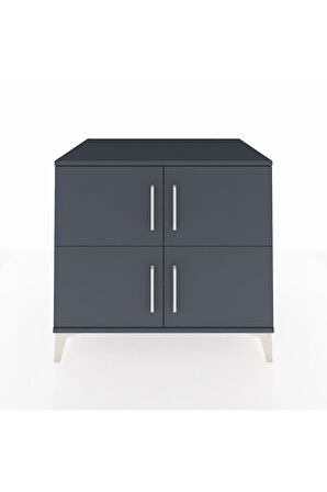 Kronos Şifonyer 3 Raflı 4 Kapaklı 88x59x80 Antrasit-Antrasit