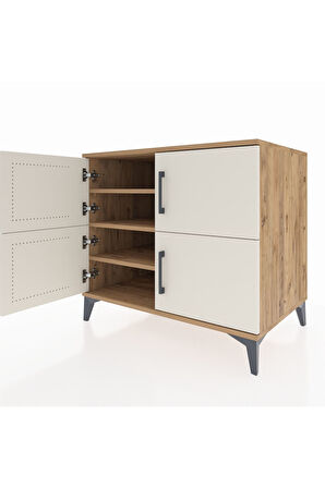 Kronos Şifonyer 3 Raflı 4 Kapaklı 88x59x80 Çam-Aytaşı