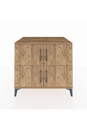 Kronos Şifonyer 3 Raflı 4 Kapaklı 88x59x80 Çam-Çam