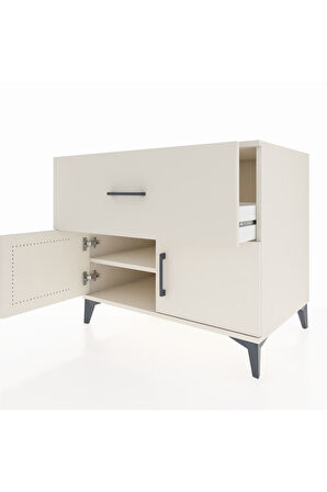 Kronos Şifonyer Tek Raflı Tek Çekmeceli 2 Kapaklı 88x59x80 Aytaşı-Aytaşı