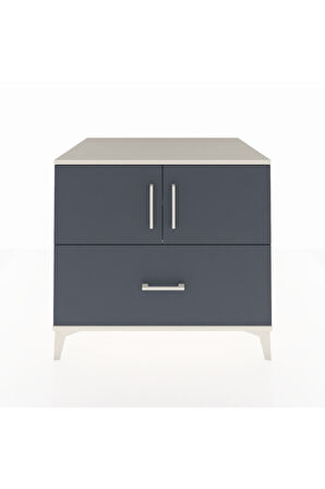 Kronos Şifonyer 2 Raflı Tek Çekmeceli 2 Kapaklı 88x59x80 Aytaşı-Antrasit