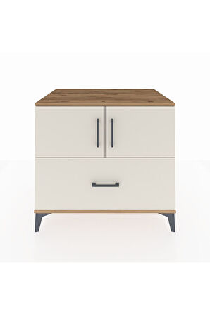 Kronos Şifonyer 2 Raflı Tek Çekmeceli 2 Kapaklı 88x59x80 Çam-Aytaşı