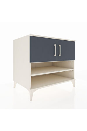 Kronos Şifonyer 3 Raflı 2 Kapaklı 88x59x80 Aytaşı-Antrasit