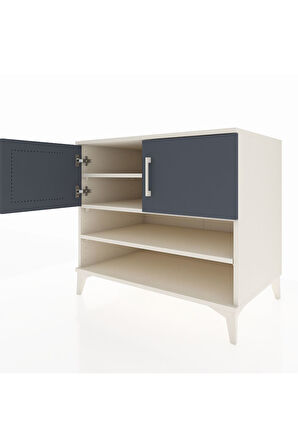 Kronos Şifonyer 3 Raflı 2 Kapaklı 88x59x80 Aytaşı-Antrasit