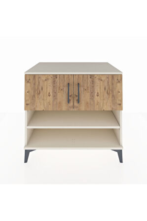 Kronos Şifonyer 3 Raflı 2 Kapaklı 88x59x80 Aytaşı-Çam