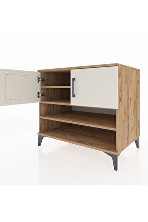 Kronos Şifonyer 3 Raflı 2 Kapaklı 88x59x80 Çam-Aytaşı