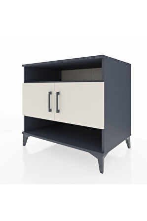 Kronos Şifonyer 3 Raflı 2 Kapaklı 88x59x80 Antrasit-Aytaşı