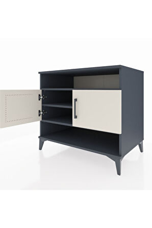 Kronos Şifonyer 3 Raflı 2 Kapaklı 88x59x80 Antrasit-Aytaşı