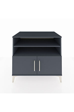 Kronos Şifonyer 3 Raflı 2 Kapaklı 88x59x80 Antrasit-Antrasit