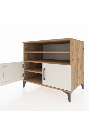 Kronos Şifonyer 3 Raflı 2 Kapaklı 88x59x80 Çam-Aytaşı