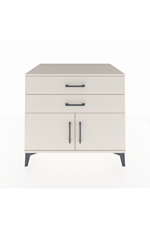 Kronos Şifonyer Tek Raflı 2 Çekmeceli 2 Kapaklı 88x59x80 Aytaşı-Aytaşı