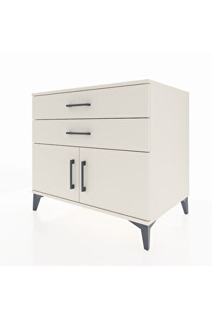 Kronos Şifonyer Tek Raflı 2 Çekmeceli 2 Kapaklı 88x59x80 Aytaşı-Aytaşı