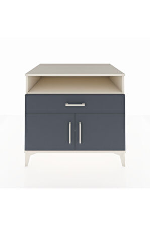 Kronos Şifonyer 2 Raflı Tek Çekmeceli 2 Kapaklı 88x59x80 Aytaşı-Antrasit